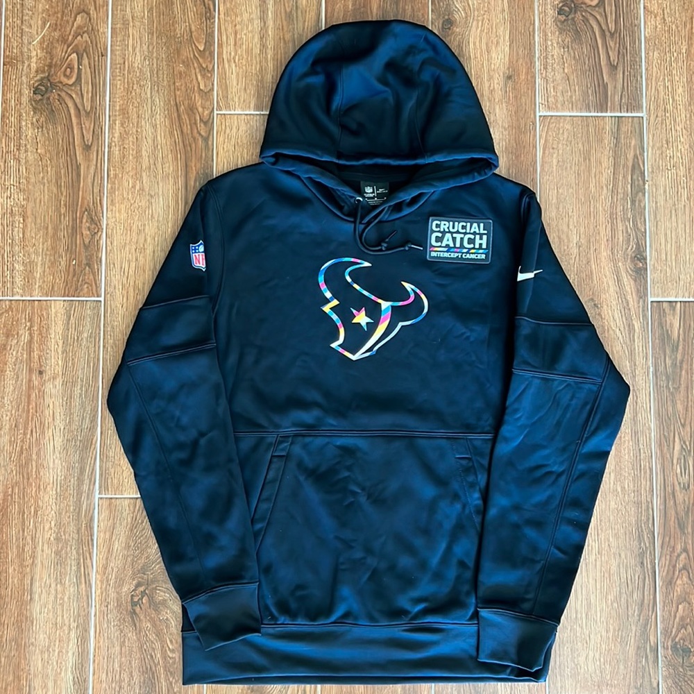 Nike Dri-Fit NFL Houston Texans Intercept Cancer Hoodie Adult Medium